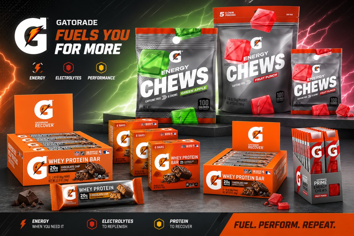 Gatorade Energy Chews And Protein Bars Nutrition Facts
