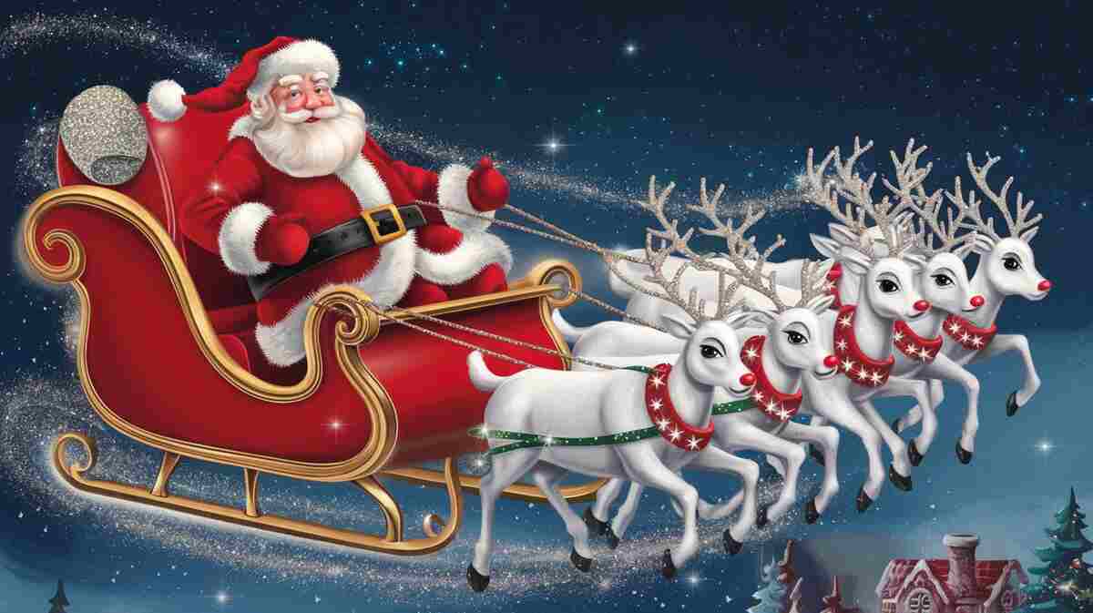 55 Fun Christmas Facts to Delight and Amaze! 11 Santa’s sleigh zooming across the night sky