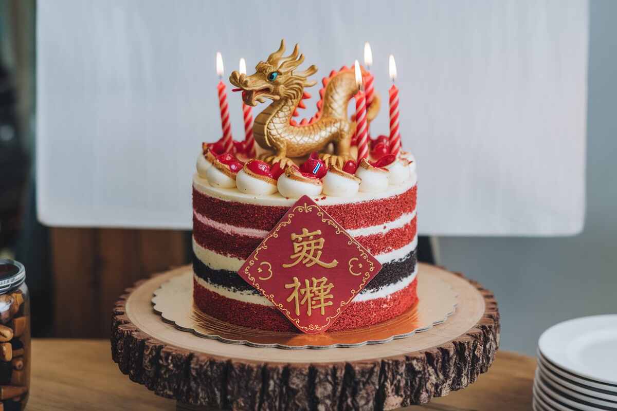 Dynasty Flavor Cake-Stunning Visual Appeal